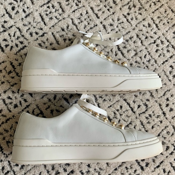 Stuart Weitzman Excelsa Pearl Embellished Sneakers 7.5 8 - Picture 2 of 6